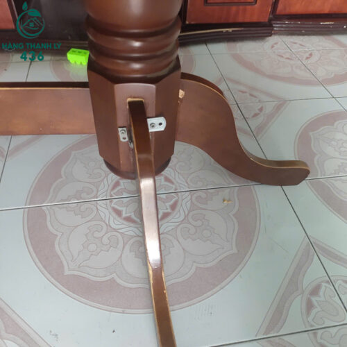 Bàn Ăn Mặt Kính Cũ Khung Gỗ Chắc Chắn 2 ban an mat kinh cu khung go chac chan 3
