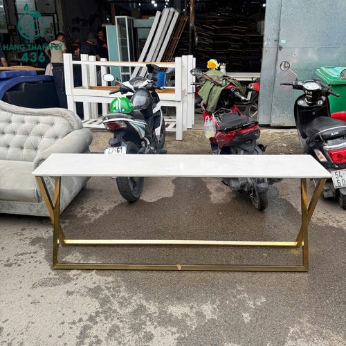 ban console cu mat trang chan sat vang 1m83 1