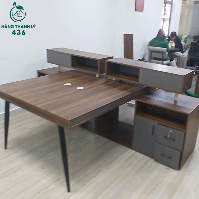Bàn Giám Đốc Cũ Kèm Tủ Phụ Bên Hông 6 ban giam doc cu kem tu phu ben hong 3