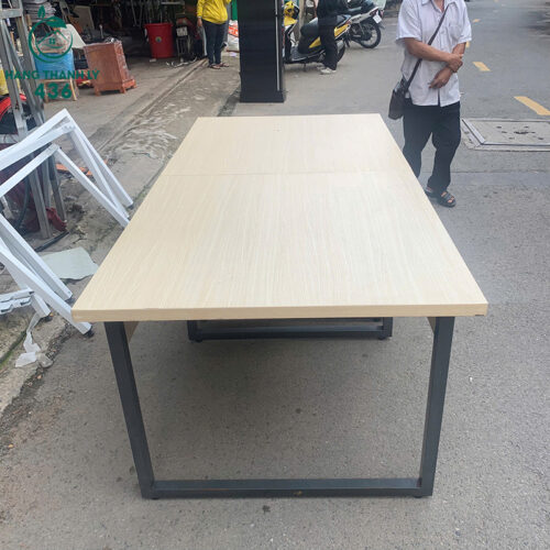Thanh Lý Bàn Ghế Cũ, Mua Bán Đồ Nội Thất Cũ Giá Rẻ TPHCM 145 ban hop cu 2m x 1m chan sat son den 2