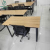 ban lam viec cu 1m2 mat go chan sat 1