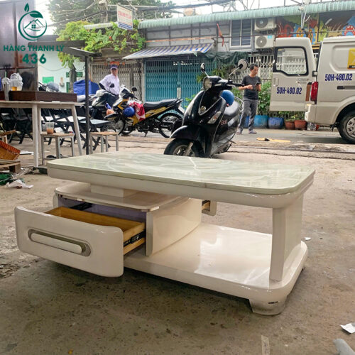 Bàn Sofa Cũ Màu Kem Mặt Vân Đá 1m2 6 ban sofa cu mau kem mat van da 1m2 3
