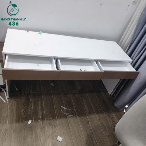 Bàn Trang Điểm Cũ Màu Trắng Có Ngăn Kéo 1m6 2 ban trang diem cu mau trang co ngan keo 1
