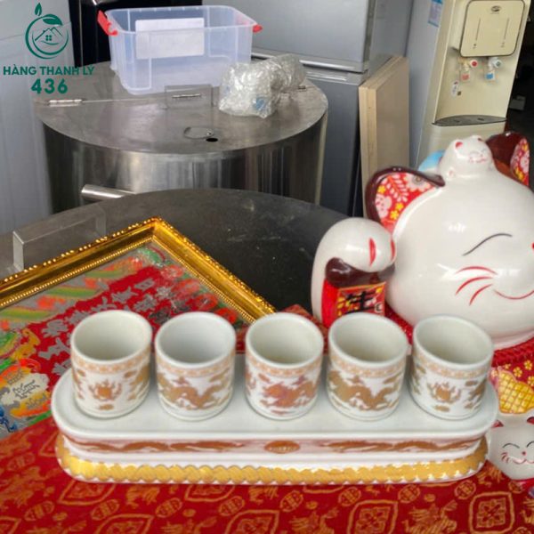 bo 5 ly nuoc tho cung cu hoa tiet rong vang