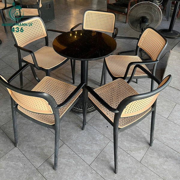 bo ban ghe cafe cu ban tron nam ghe 2