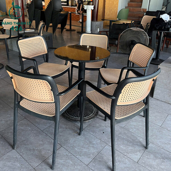 bo ban ghe cafe cu ban tron nam ghe 3