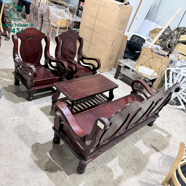 bo salon go cu mau nau do sang trong 2