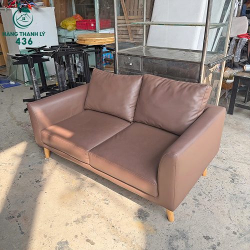 ghe sofa cu 2 cho ngoi boc da mau nau 4