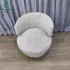 Ghế Sofa Đơn Cũ Dáng Tròn Bọc Nỉ Màu Trắng 1 ghe sofa don cu dang tron boc ni mau trang