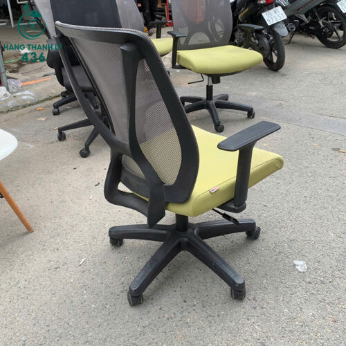 Ghế Văn Phòng Cũ Lưng Lưới Đệm Xanh 3 ghe van phong cu lung luoi dem xanh 3