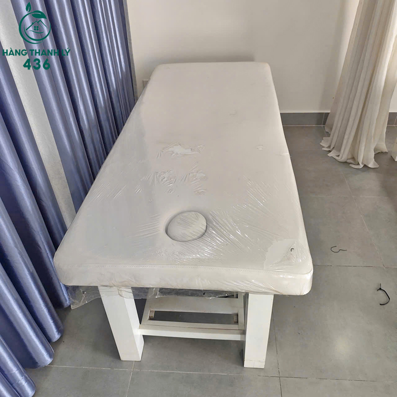 Giường Massage Cũ Bọc Da Trắng Dài 1m87 4 giuong massage cu boc da trang dai 1m87 1