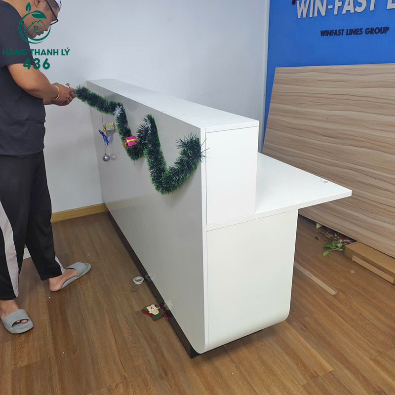 Quầy Tiếp Tân Cũ Thiết Kế Bo Góc Hiện Đại 7 quay tiep tan cu thiet ke bo goc hien dai 2