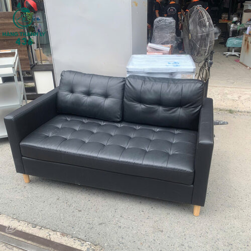 Sofa Băng Cũ Bọc Da Màu Đen 2 Chỗ Ngồi 3 sofa bang cu boc da mau den 2 cho ngoi 2