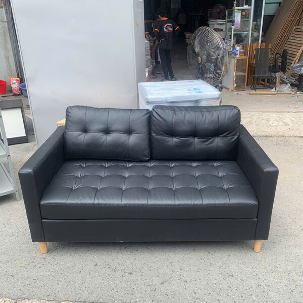 sofa-bang-cu-boc-da-mau-den-2-cho-ngoi (3) sofa bang cu boc da mau den 2 cho ngoi 3