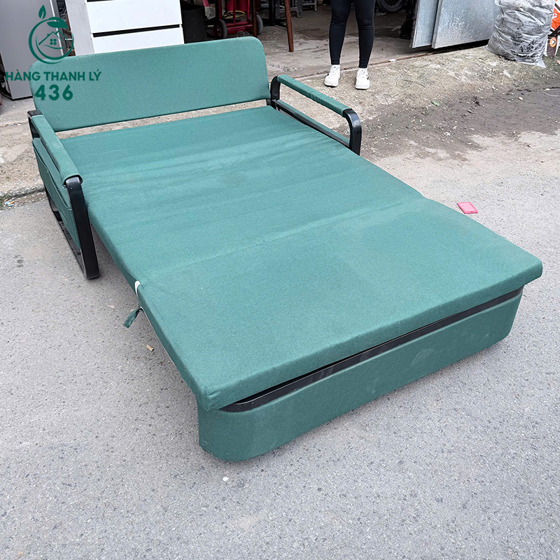 Sofa Bed Cũ Màu Xanh Lá Có Tay Vịn 7 sofa bed cu mau xanh la co tay vin 3