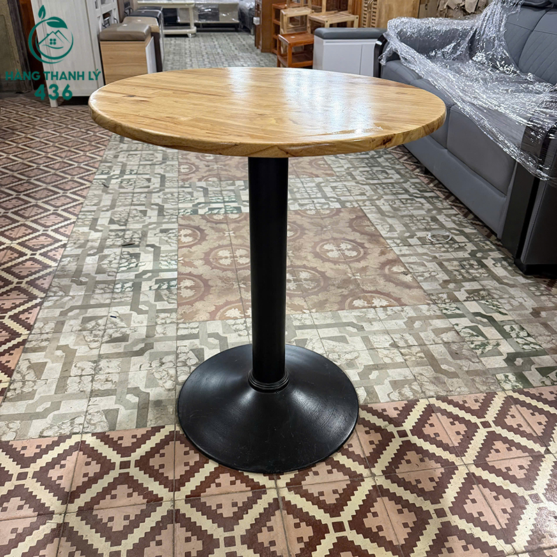 thanh ly ban cafe mat go tron moi 99 8