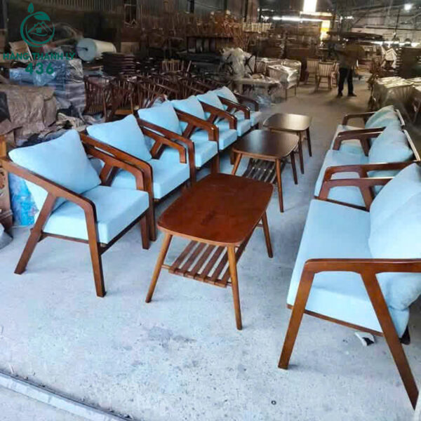thanh ly ban ghe cafe nem xanh duong moi 99