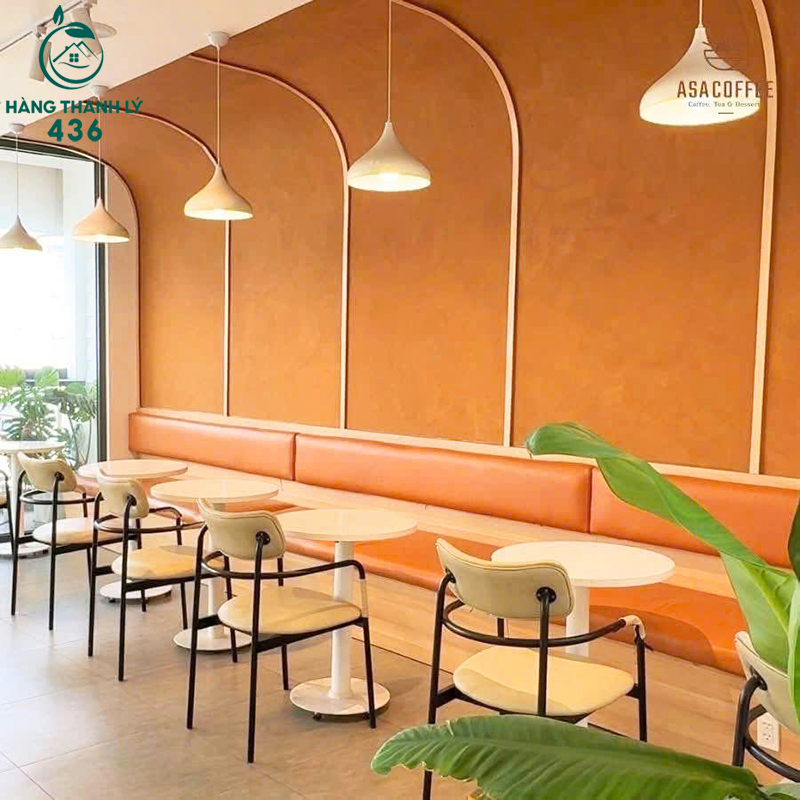 Thanh Lý Bàn Ghế Cafe Sắt Lót Nệm Kem Mới 99% 3 thanh ly ban ghe cafe sat lot nem kem moi 99
