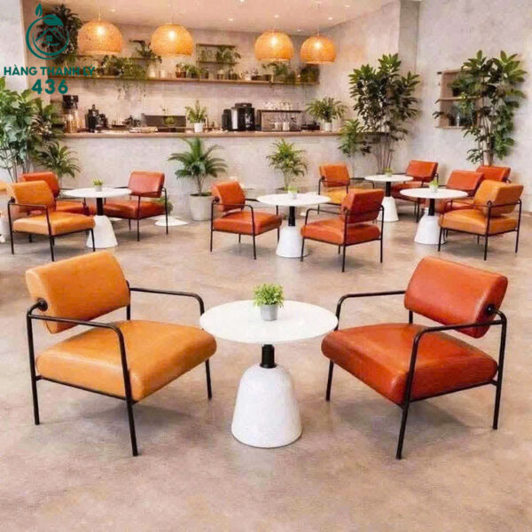 thanh ly bo ban cafe tron 2 ghe sofa moi 99
