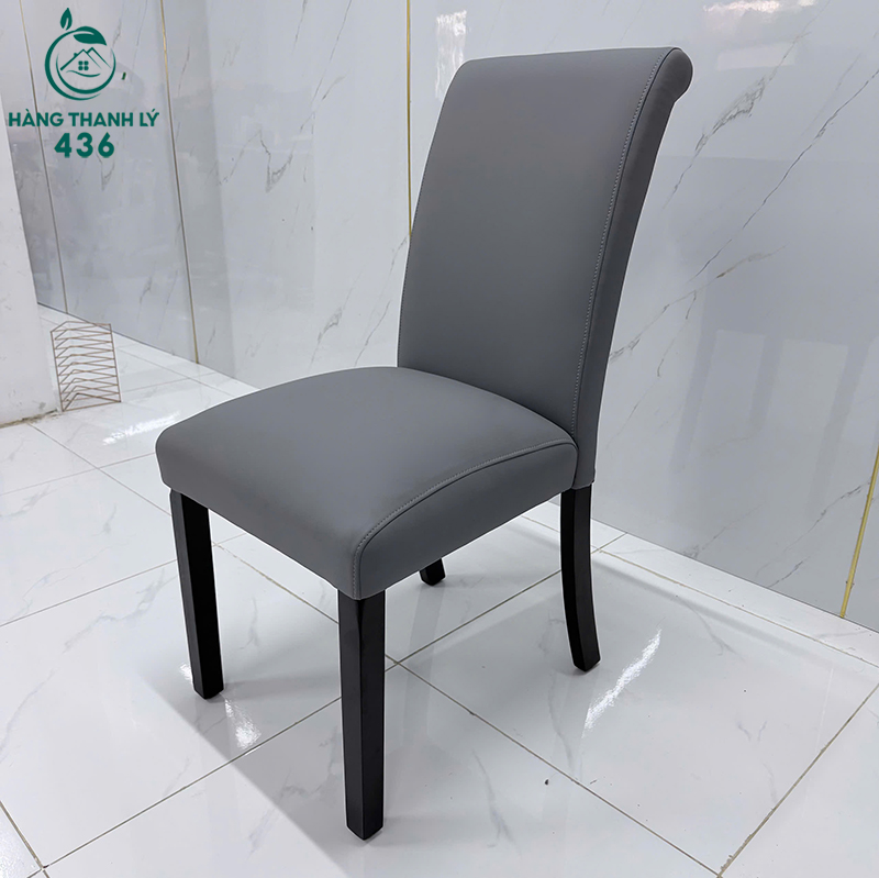 Thanh Lý Ghế Ăn Bọc Da Màu Xám Mới 99% 7 thanh ly ghe an boc da mau xam moi 99 3