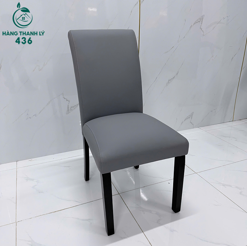 Thanh Lý Ghế Ăn Bọc Da Màu Xám Mới 99% 8 thanh ly ghe an boc da mau xam moi 99 4