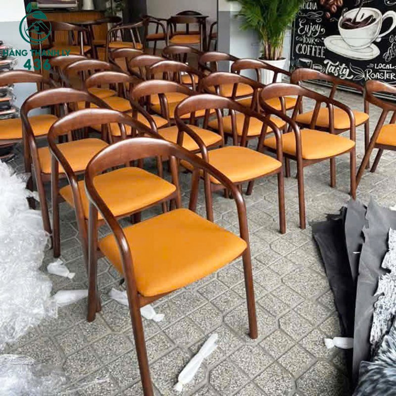 Thanh Lý Ghế Cafe Khung Sắt Nệm Cam Mới 99% 3 thanh ly ghe cafe khung sat nem cam moi 99