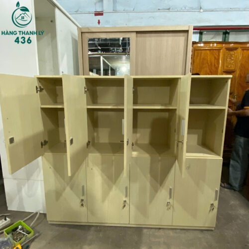 Tủ Hồ Sơ Cũ 8 Cánh Màu Gỗ Sáng 1m7 2 tu ho so cu 8 canh mau go sang 2