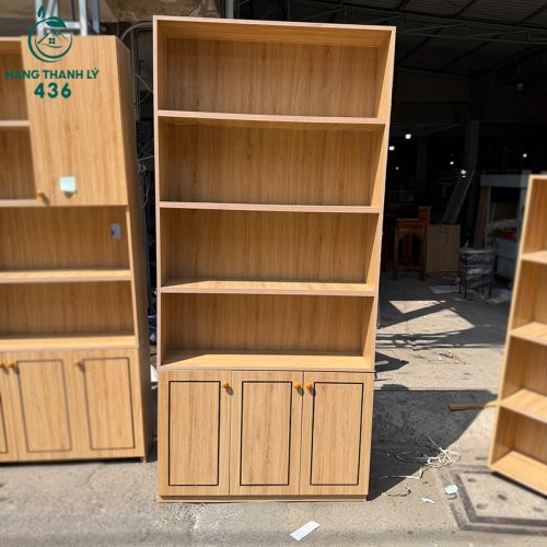 Tủ Kệ Gỗ Cũ Có 4 Tầng Trưng Bày Và 3 Cánh Dưới 3 tu ke go cu co 4 tang trung bay va 3 canh duoi 1