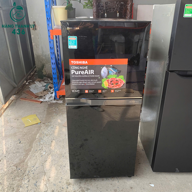 Tủ Lạnh Toshiba Inverter Cũ 2 Cánh Màu Đen 7 tu lanh toshiba inverter cu 2 canh mau den 200l 3