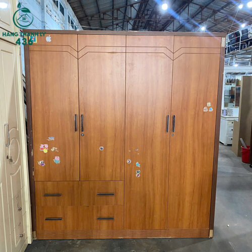 Thanh Lý Bàn Ghế Cũ, Mua Bán Đồ Nội Thất Cũ Giá Rẻ TPHCM 200 tu quan ao cu 4 canh go mau nau 1m8 3