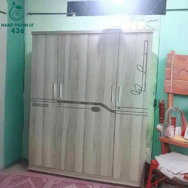 tu quan ao cu ngang 1m61 mau van go 1