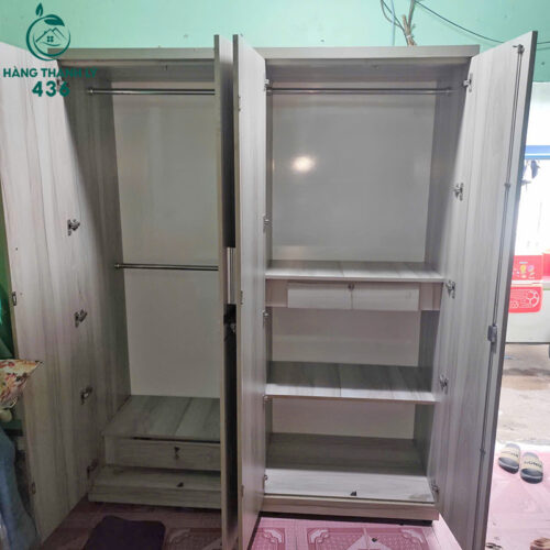 tu quan ao cu ngang 1m61 mau van go 2