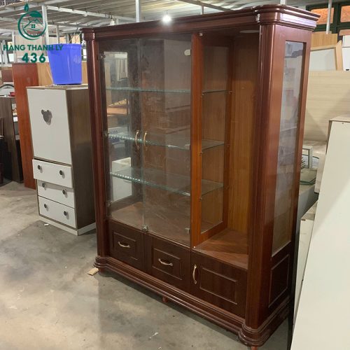 tu-trung-bay-cu-khung-go-canh-kinh-mau-nau-4-500x500 Thanh Lý Bàn Ghế Cũ, Mua Bán Đồ Nội Thất Cũ Giá Rẻ TPHCM