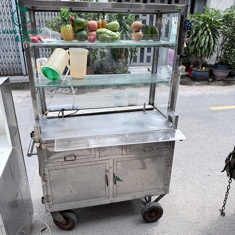 Xe Bán Sinh Tố Cũ Có Bánh Xe Di Chuyển 5 xe ban sinh to cu co banh xe di chuyen 2