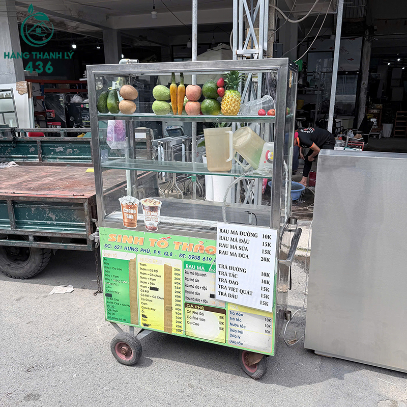 Xe Bán Sinh Tố Cũ Có Bánh Xe Di Chuyển 6 xe ban sinh to cu co banh xe di chuyen 3